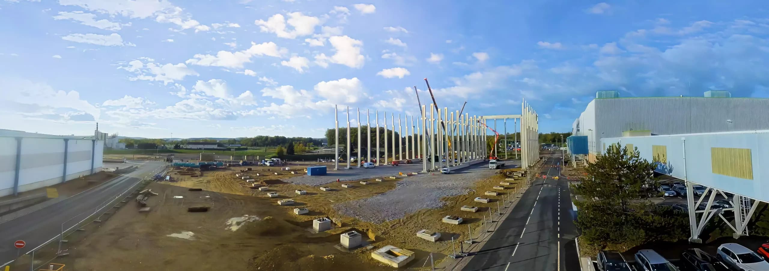 Début des travaux terrassement et fondations - Installation caméra timelapse solaire Chantier Film