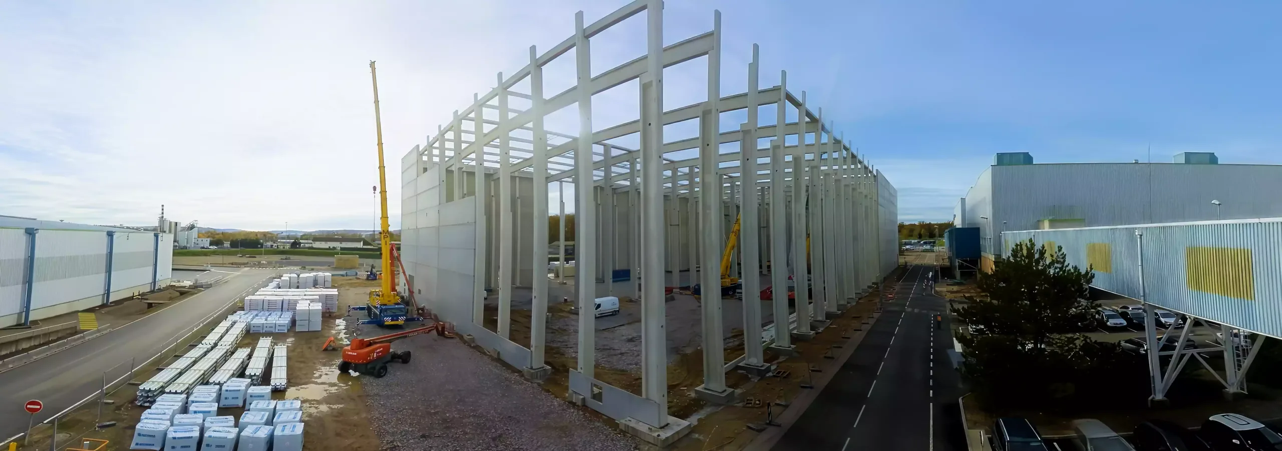 État avancé du gros œuvre en cours - Visualisation de l'avancement des travaux par caméra timelapse - Chantier Film